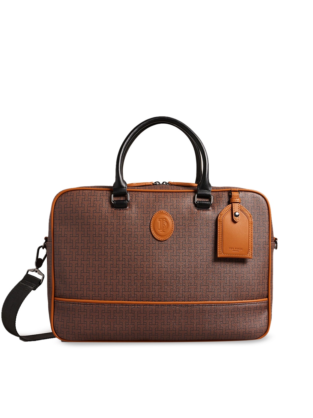 

Ted Baker Geometric Printed Structured Handheld Bag, Brown