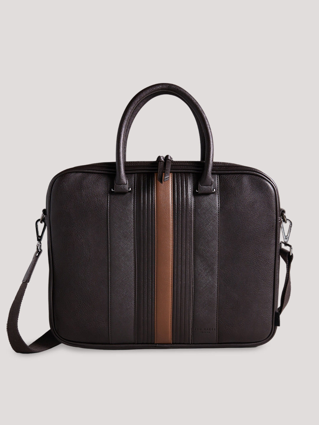 

Ted Baker Striped Oversized Structured Handheld Bag, Brown
