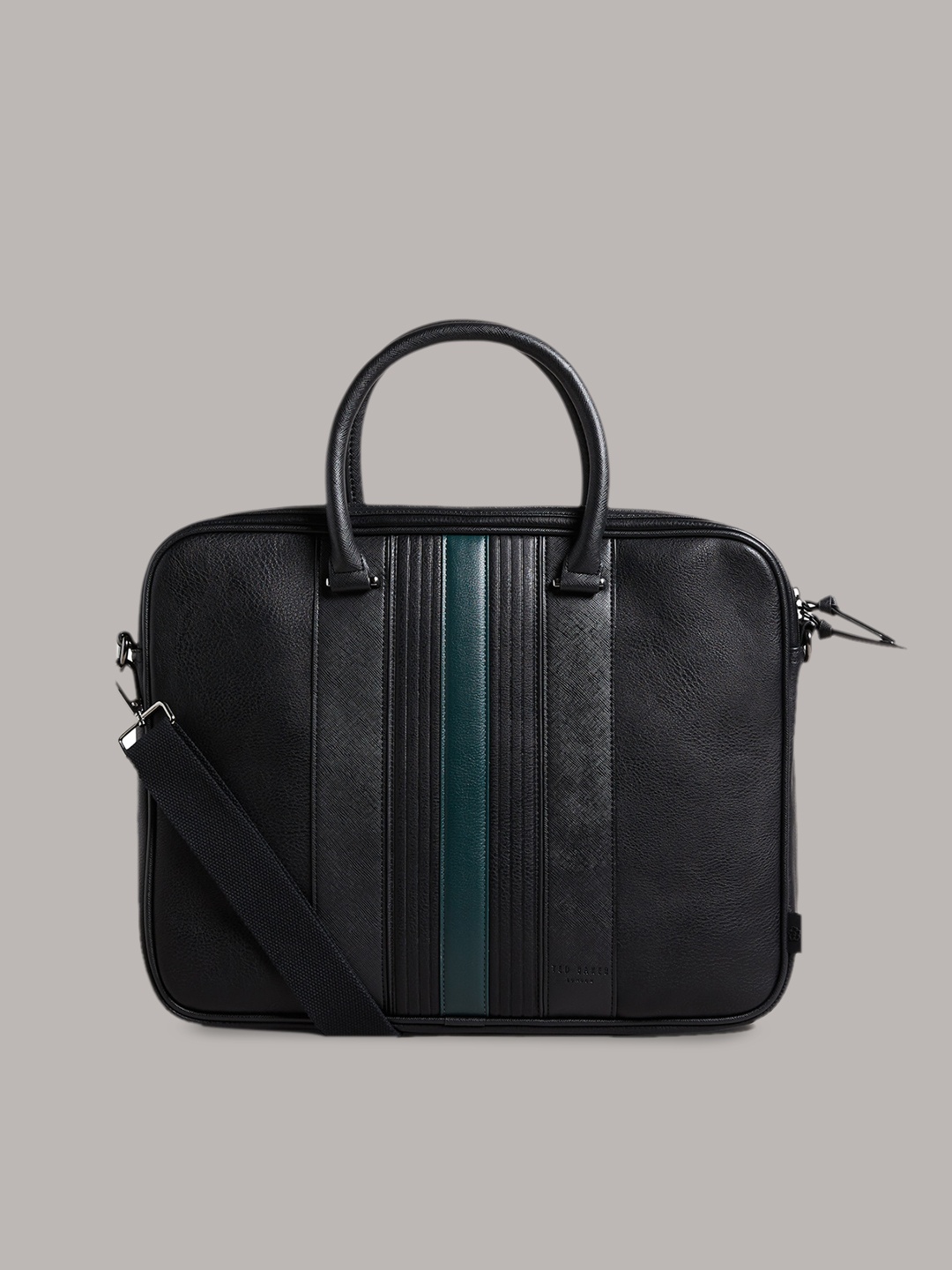 

Ted Baker Striped Oversized Structured Handheld Bag, Black