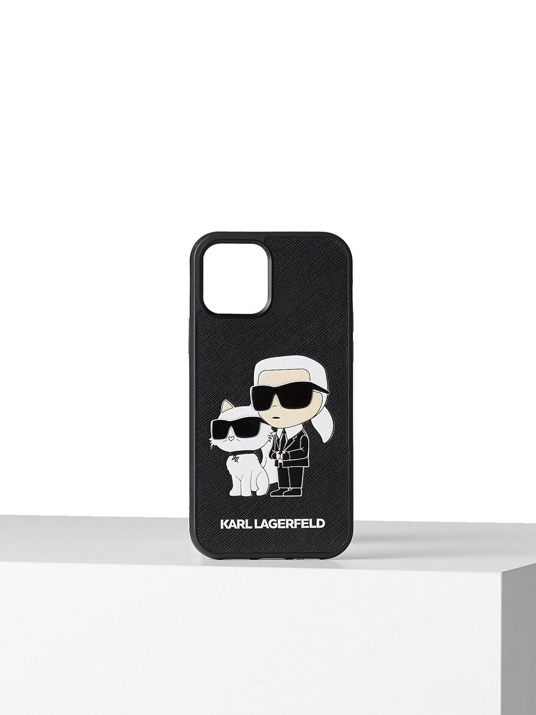 

Karl Lagerfeld KARL Doll & Cat iPhone 14 Pro Max Phone Case, Black