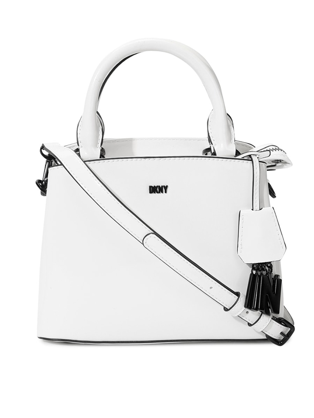 

DKNY Detachable Sling Leather Structured Handheld Bag, White