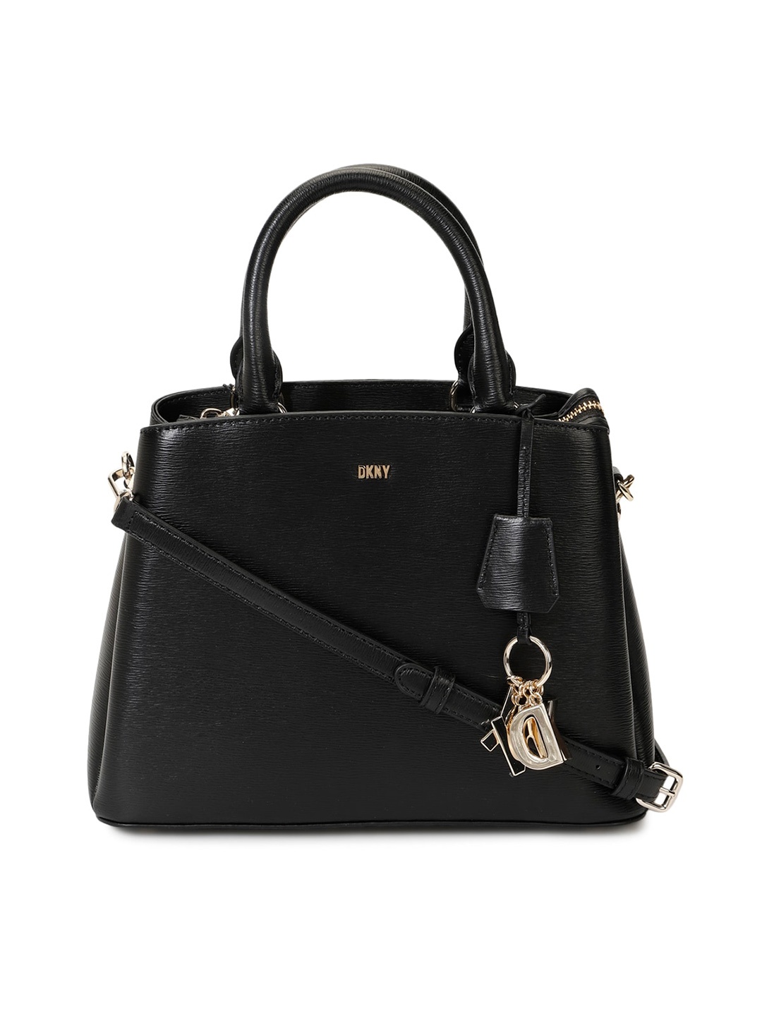

DKNY Leather Structured Shoulder Bag, Black