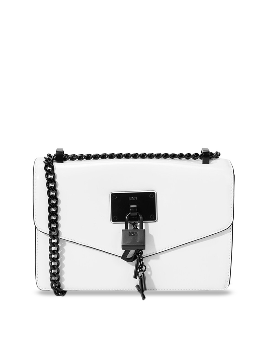

DKNY Non-Detachable Leather Structured Sling Bag, White