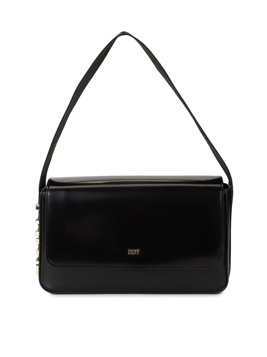 

DKNY Leather Structured Handheld Bag, Black