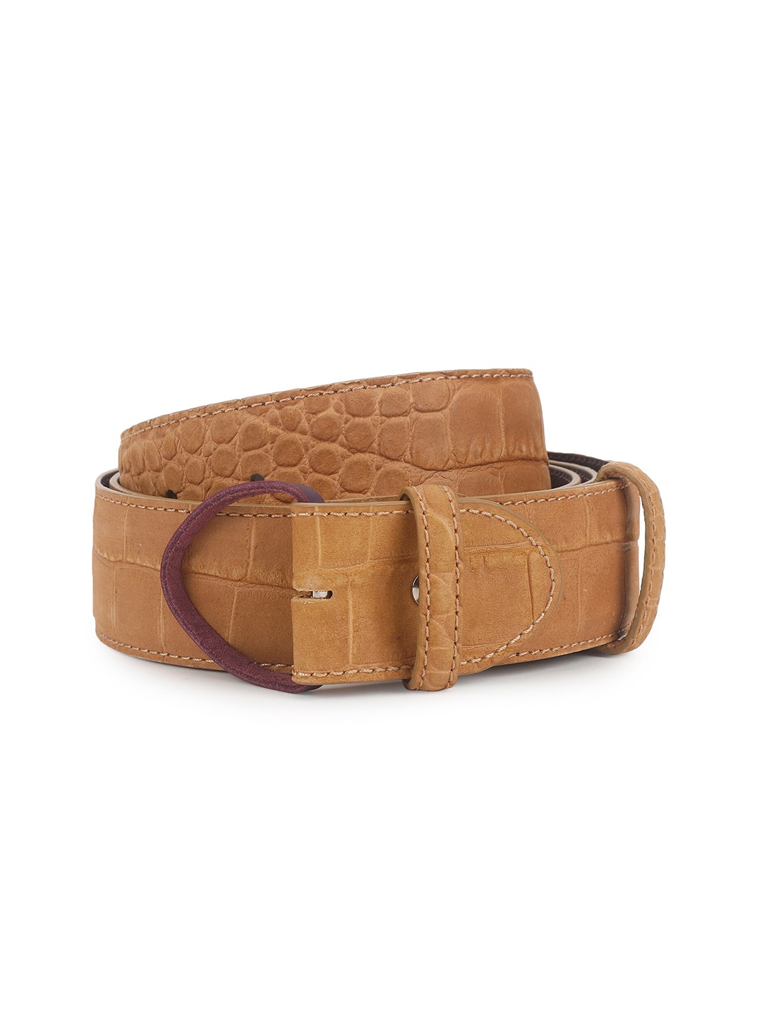 

ELLIOT RHODES Men Textured Leather Belt, Brown