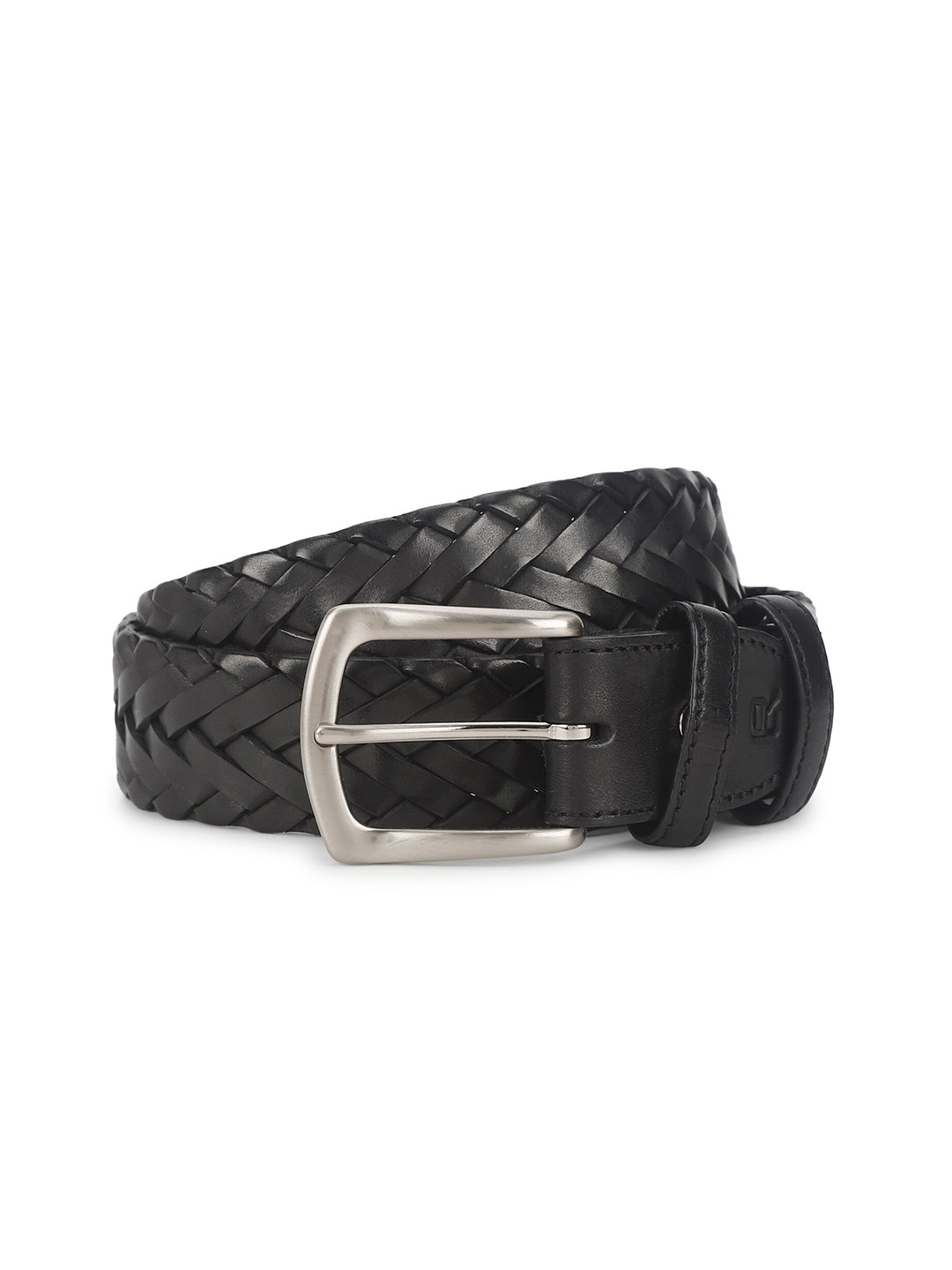 

ELLIOT RHODES Men Braided Leather Belt, Black