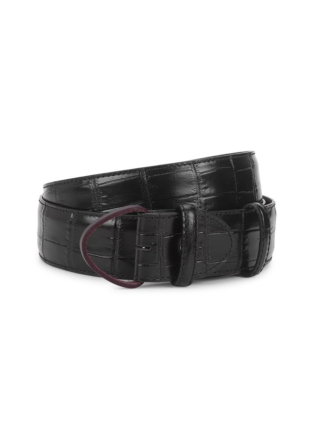 

ELLIOT RHODES Men Textured Leather Belt, Black