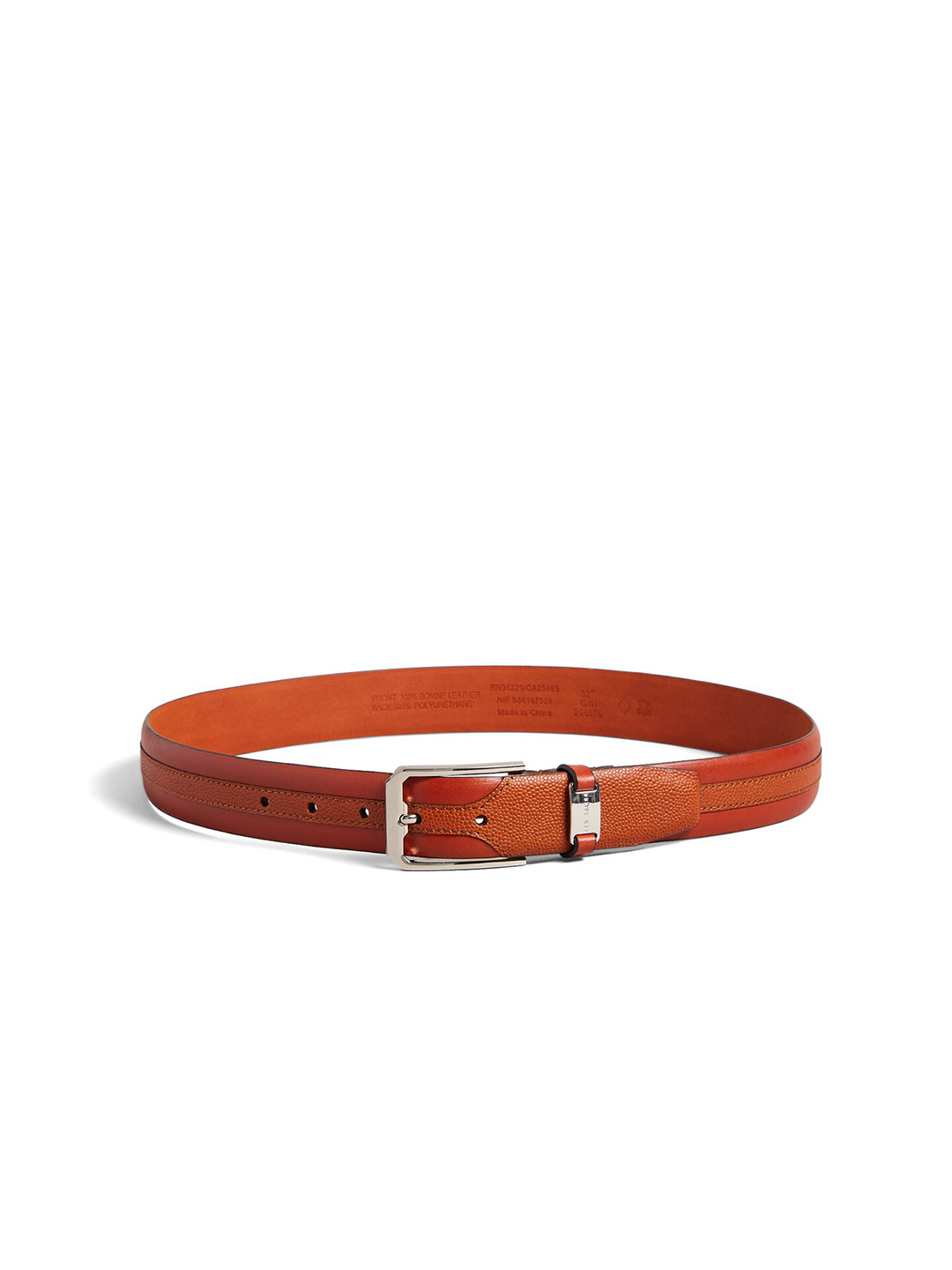 

Ted Baker Men Texture Wide Leather Belt, Brown