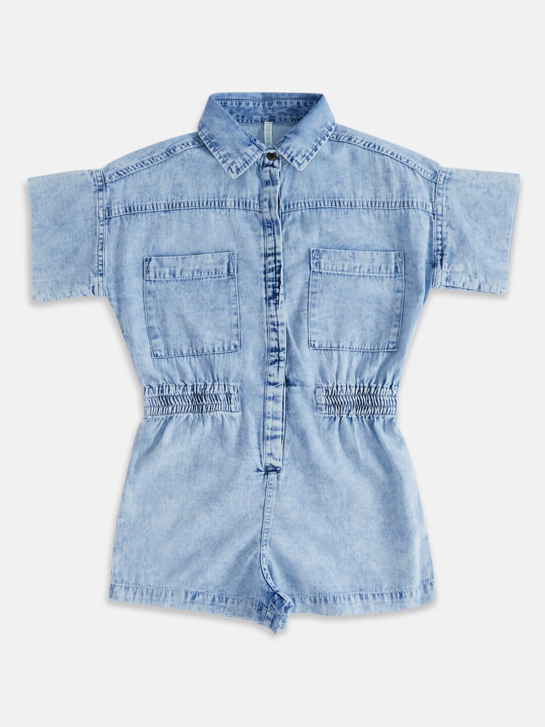 

Pantaloons Junior Girls Cotton Jumpsuit, Blue