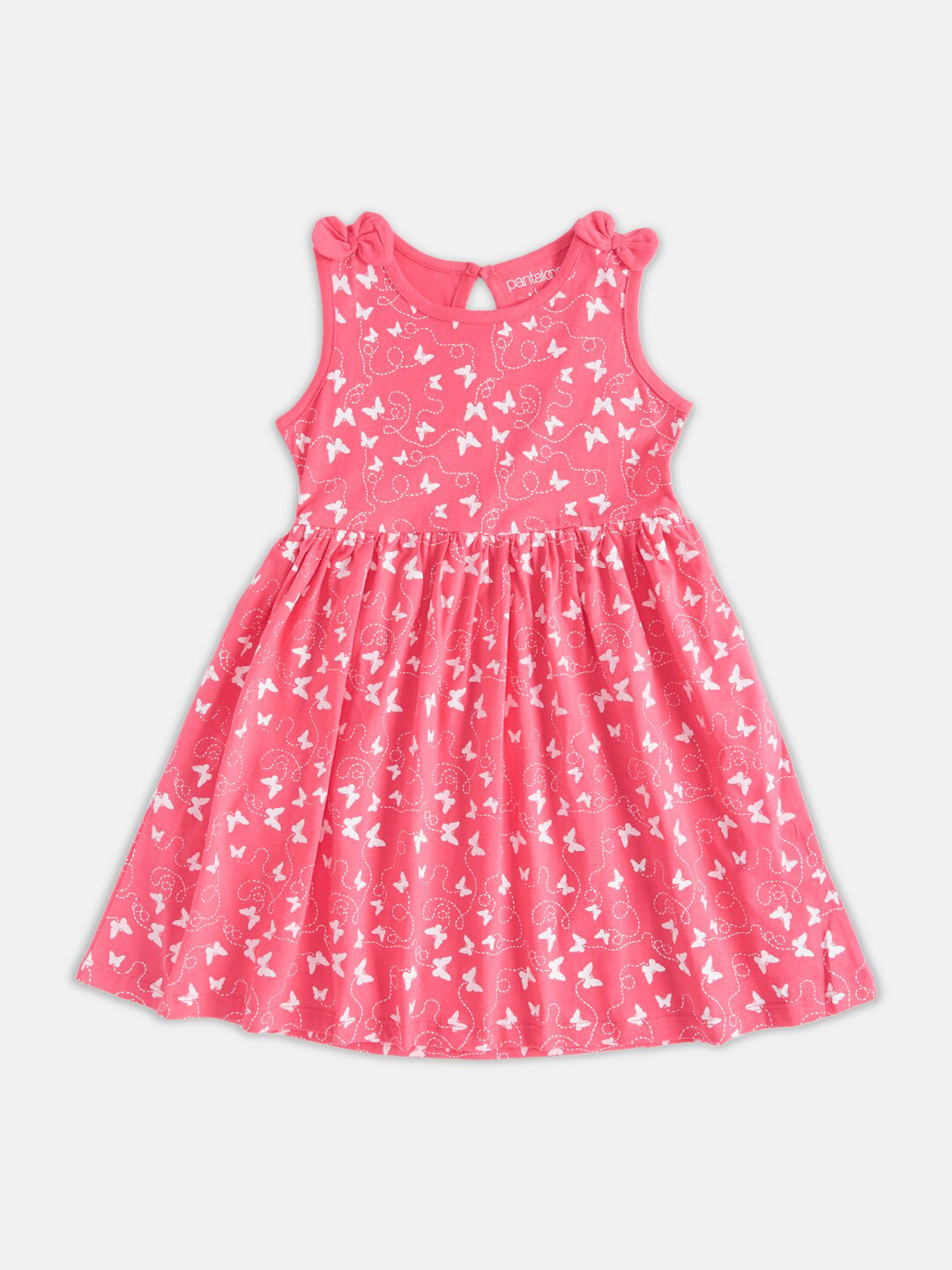

Pantaloons Junior Girls Conversational Printed Cotton Dress, Pink