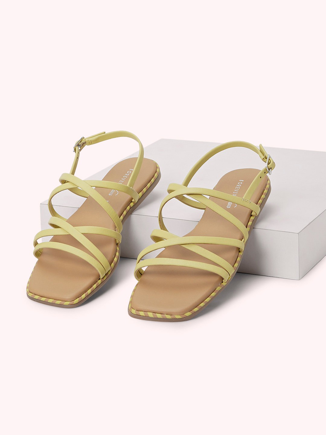 

Forever Glam by Pantaloons Strappy Open Toe Flats, Yellow