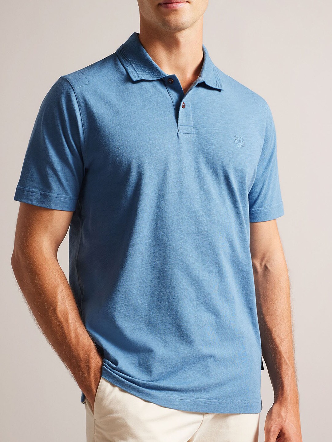 

Ted Baker Polo Collar Cotton T-shirt, Blue