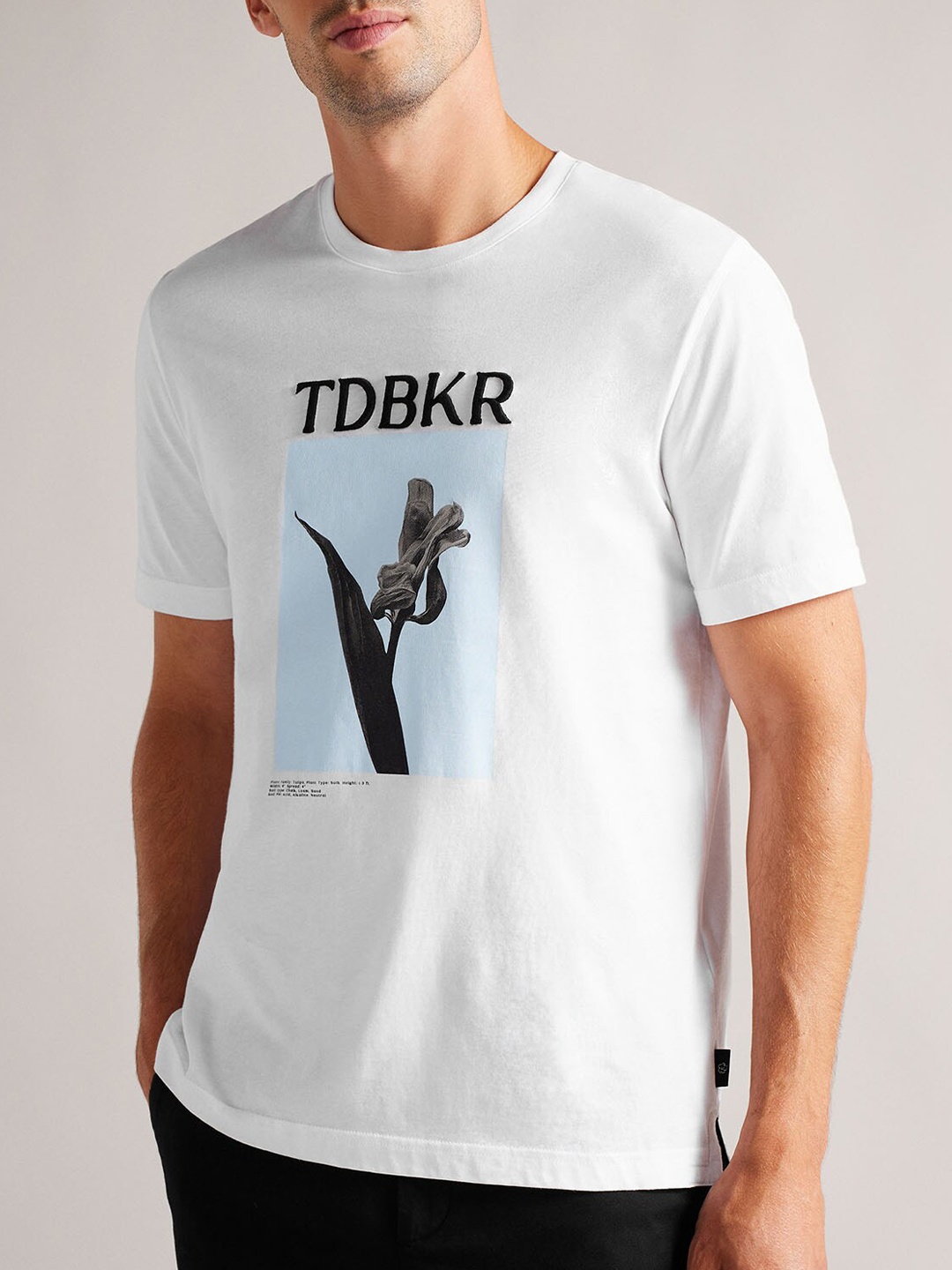 

Ted Baker Typography Printed Cotton T-shirt, White