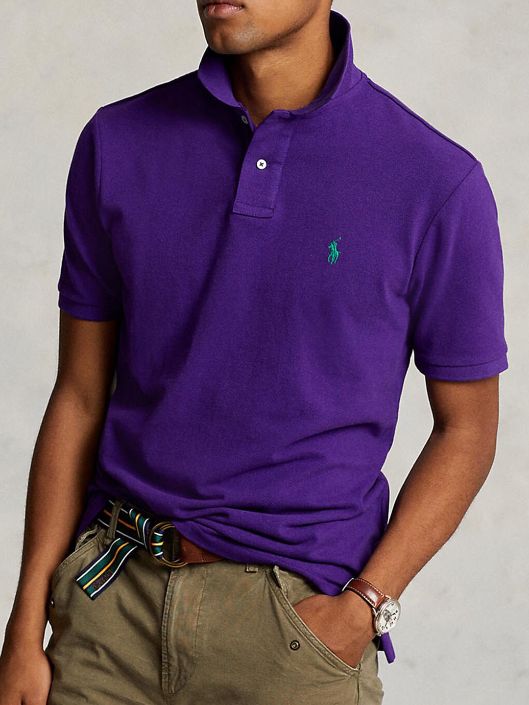 

Polo Ralph Lauren Printed Slim-Fit Cotton T-Shirt, Purple