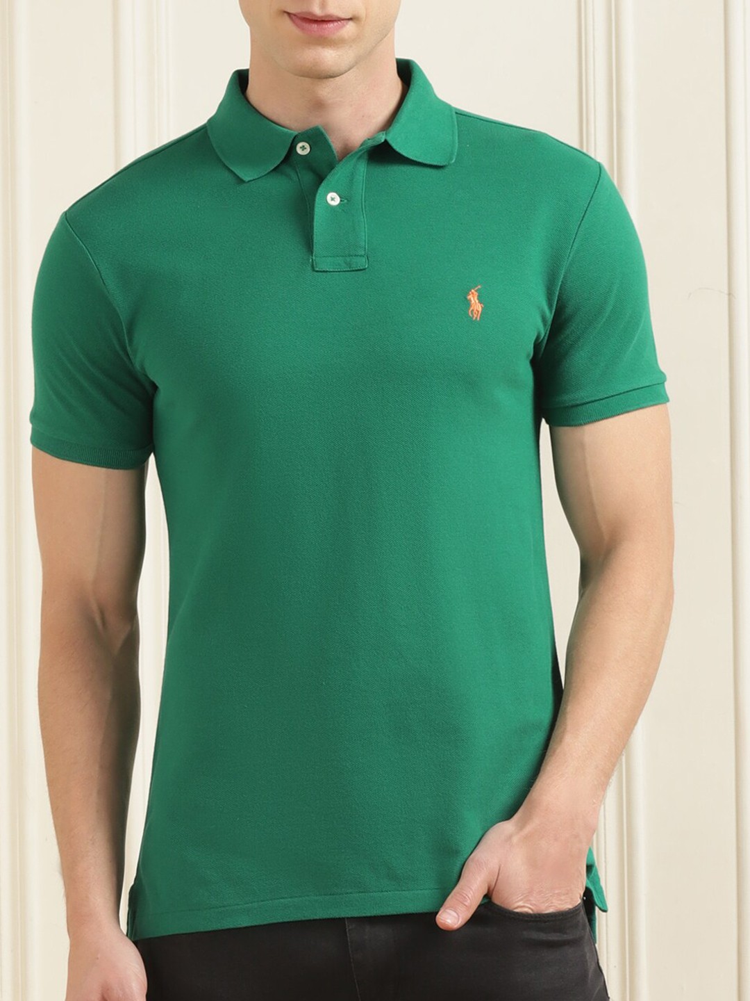 

Polo Ralph Lauren Polo Collar Pure Cotton T-Shirt, Green