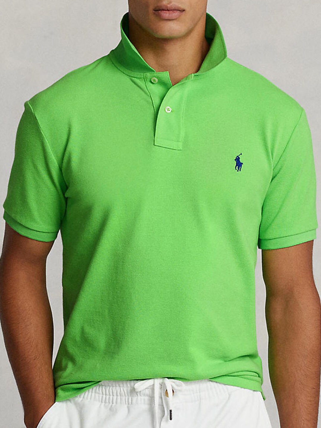 

Polo Ralph Lauren Slim-Fit Polo Collar Pure Cotton T-Shirt, Green