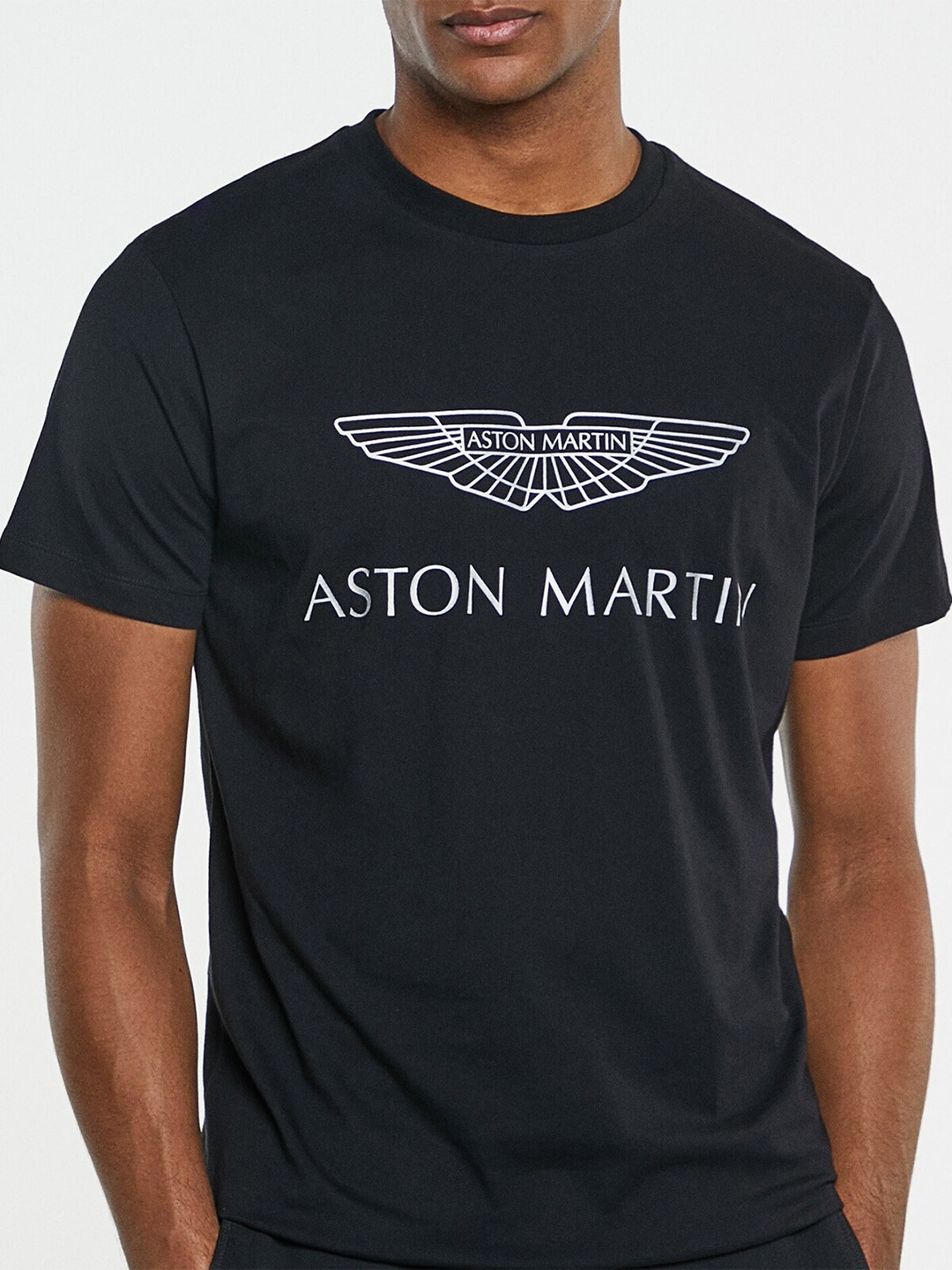 

HACKETT LONDON Typography Printed Pure Cotton T-shirt, Black