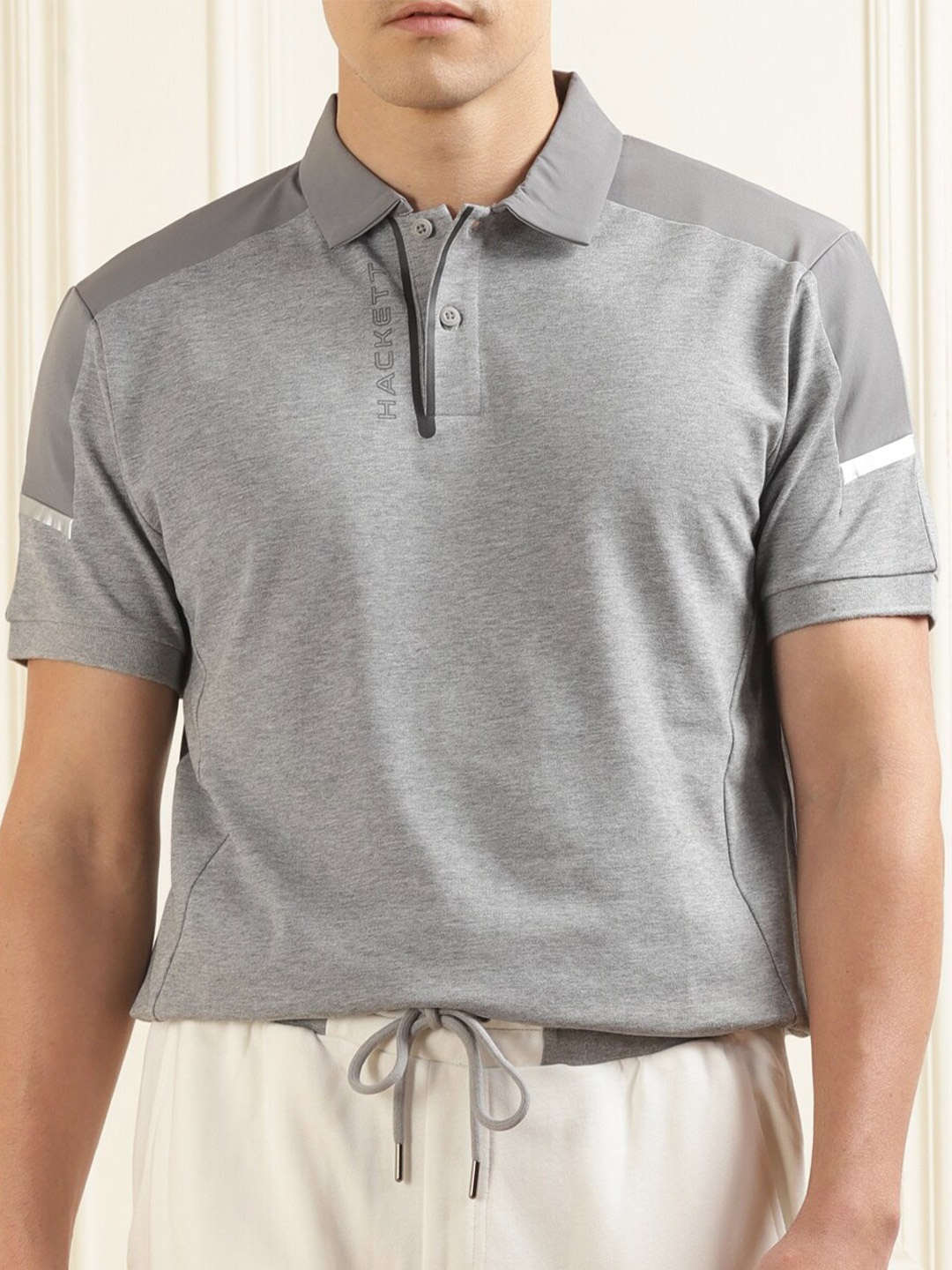 

HACKETT LONDON Polo Collar T-shirt, Grey