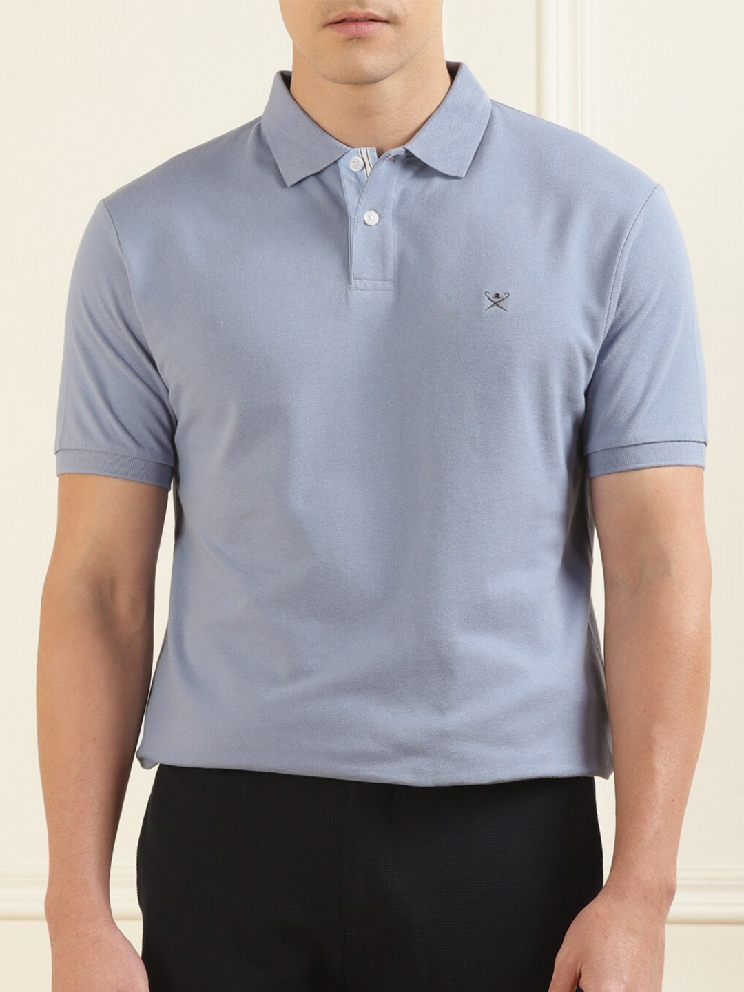 

HACKETT LONDON Polo Collar Pure Cotton T-shirt, Blue