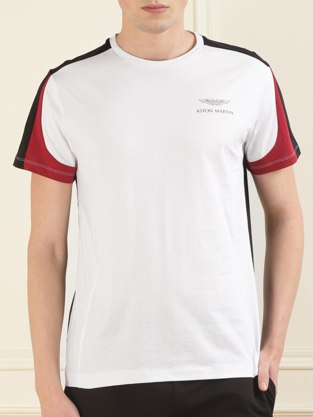 

HACKETT LONDON Typography Printed Polo Collar Pure Cotton T-shirt, White