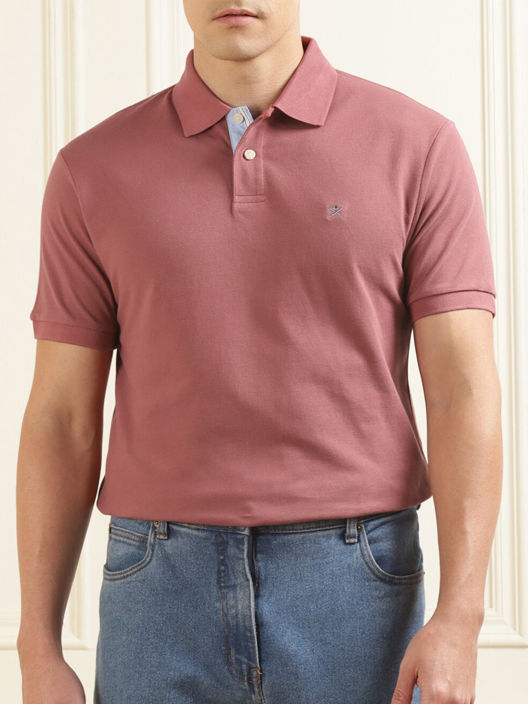 

HACKETT LONDON Polo Collar Slim Fit Cotton T-shirt, Pink