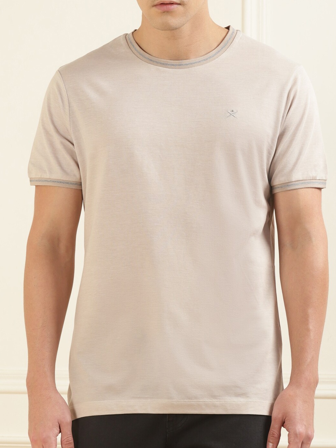 

HACKETT LONDON Round Neck Pure Cotton T-shirt, Brown