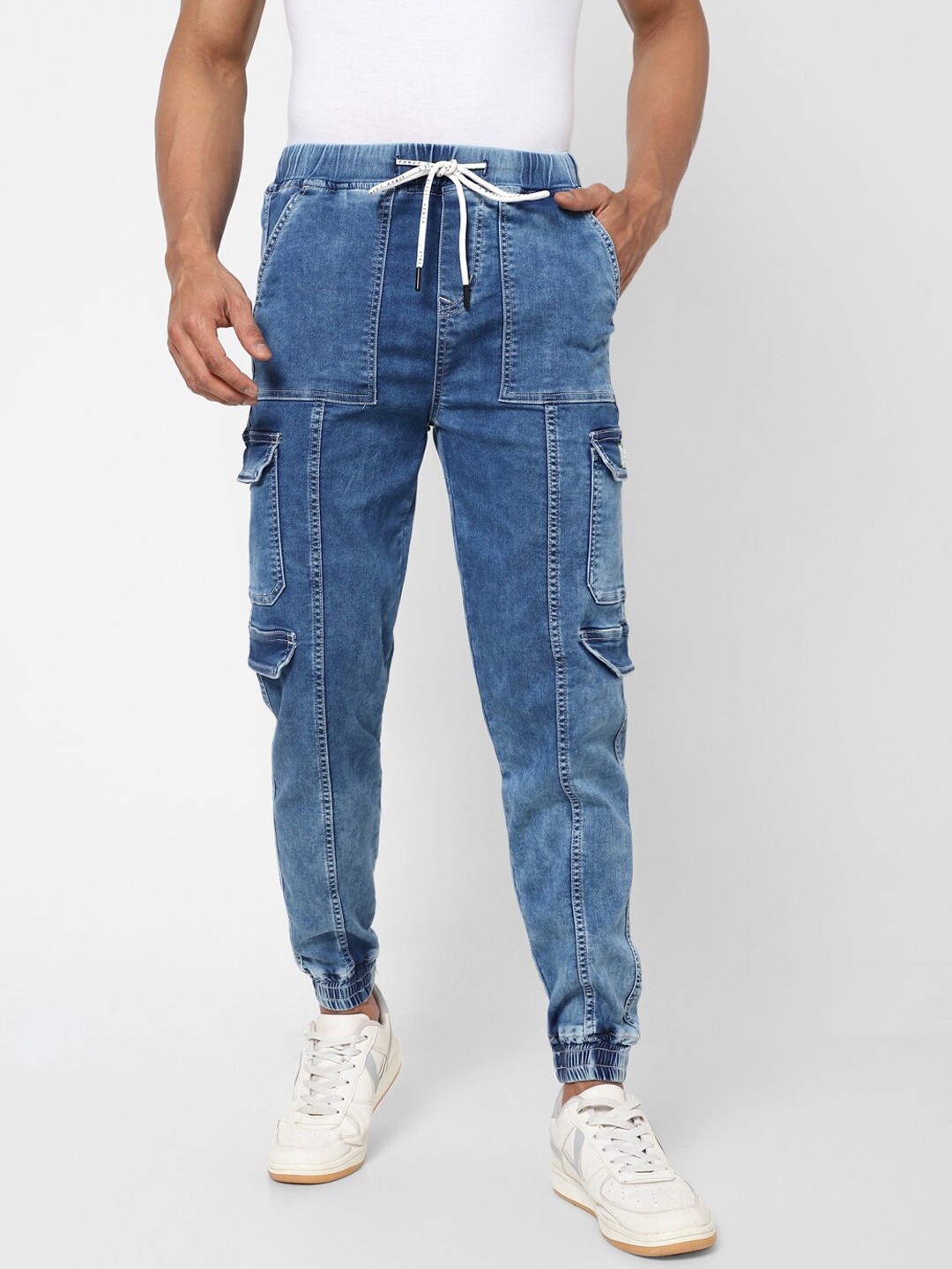 

Street Armor by Pantaloons Men Low Distress Jogger Jeans, Blue
