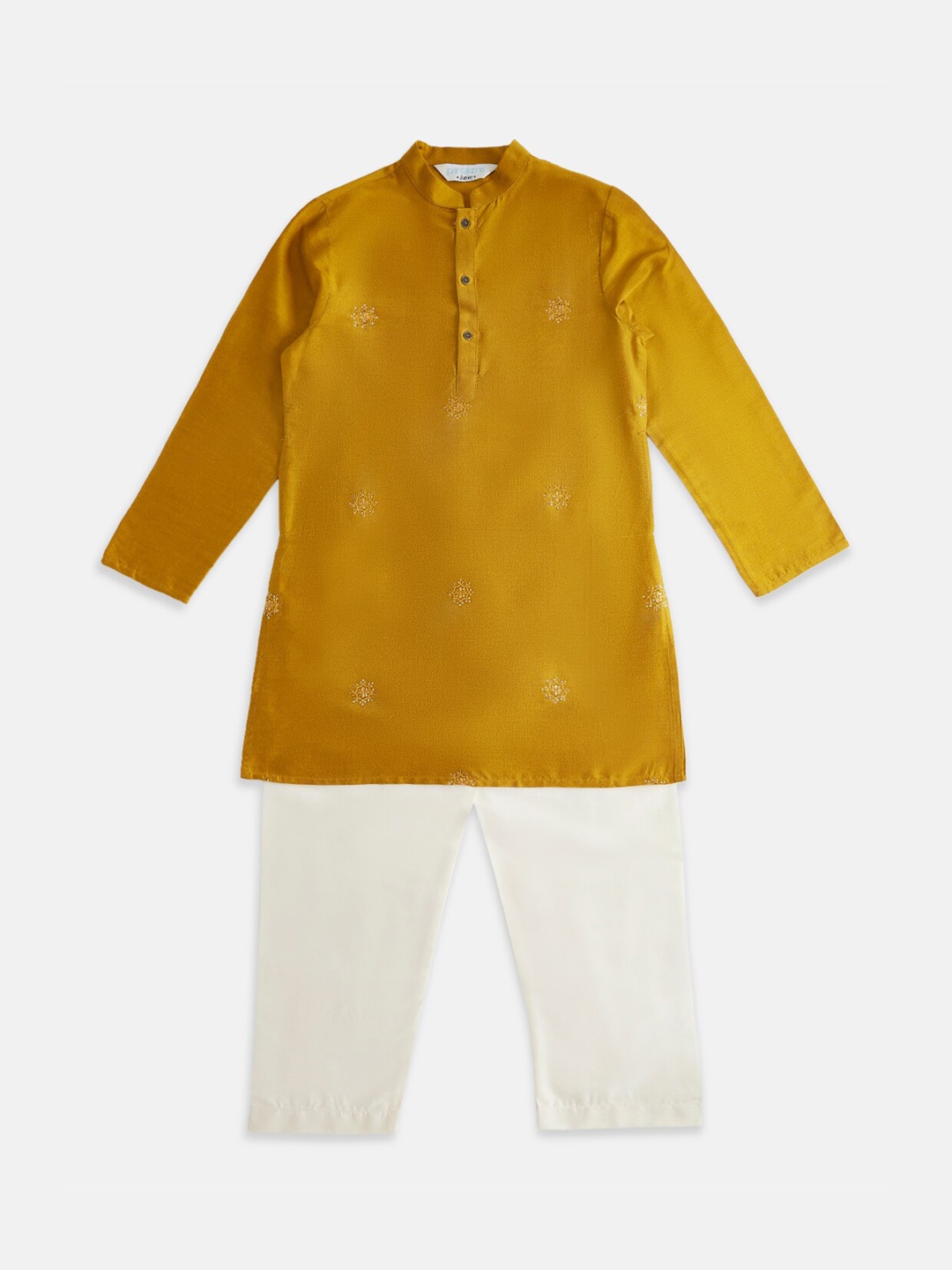 

indus route by Pantaloons Kurta with Pyjamas, Mustard