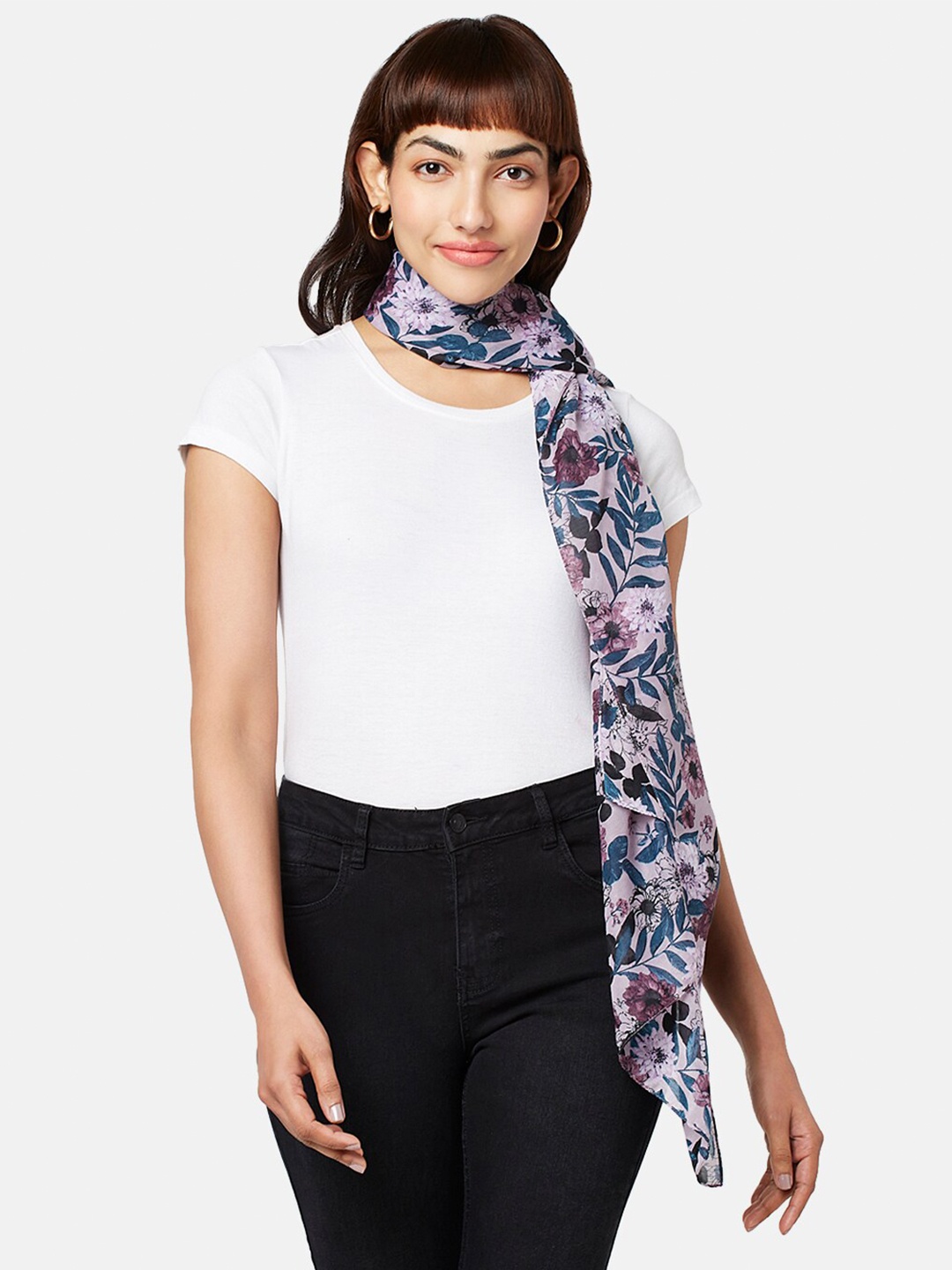 

Honey by Pantaloons Women Floral Printed Scarf, Purple