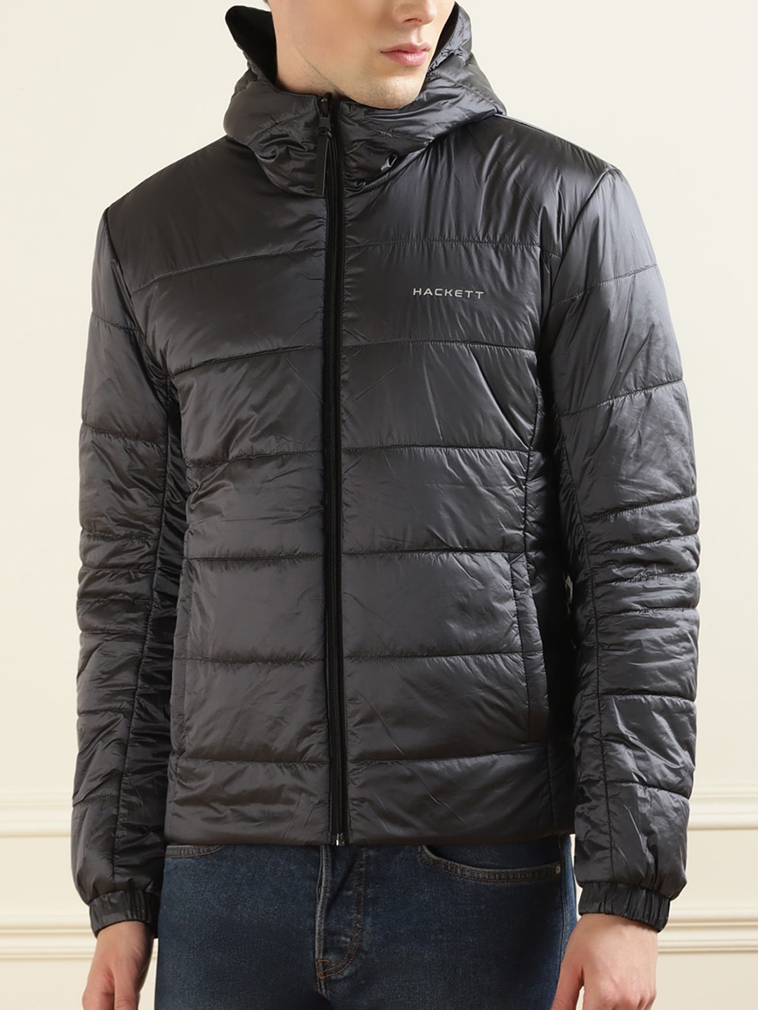 

HACKETT LONDON Men Reversible Regular Hooded Puffer Jacket, Black