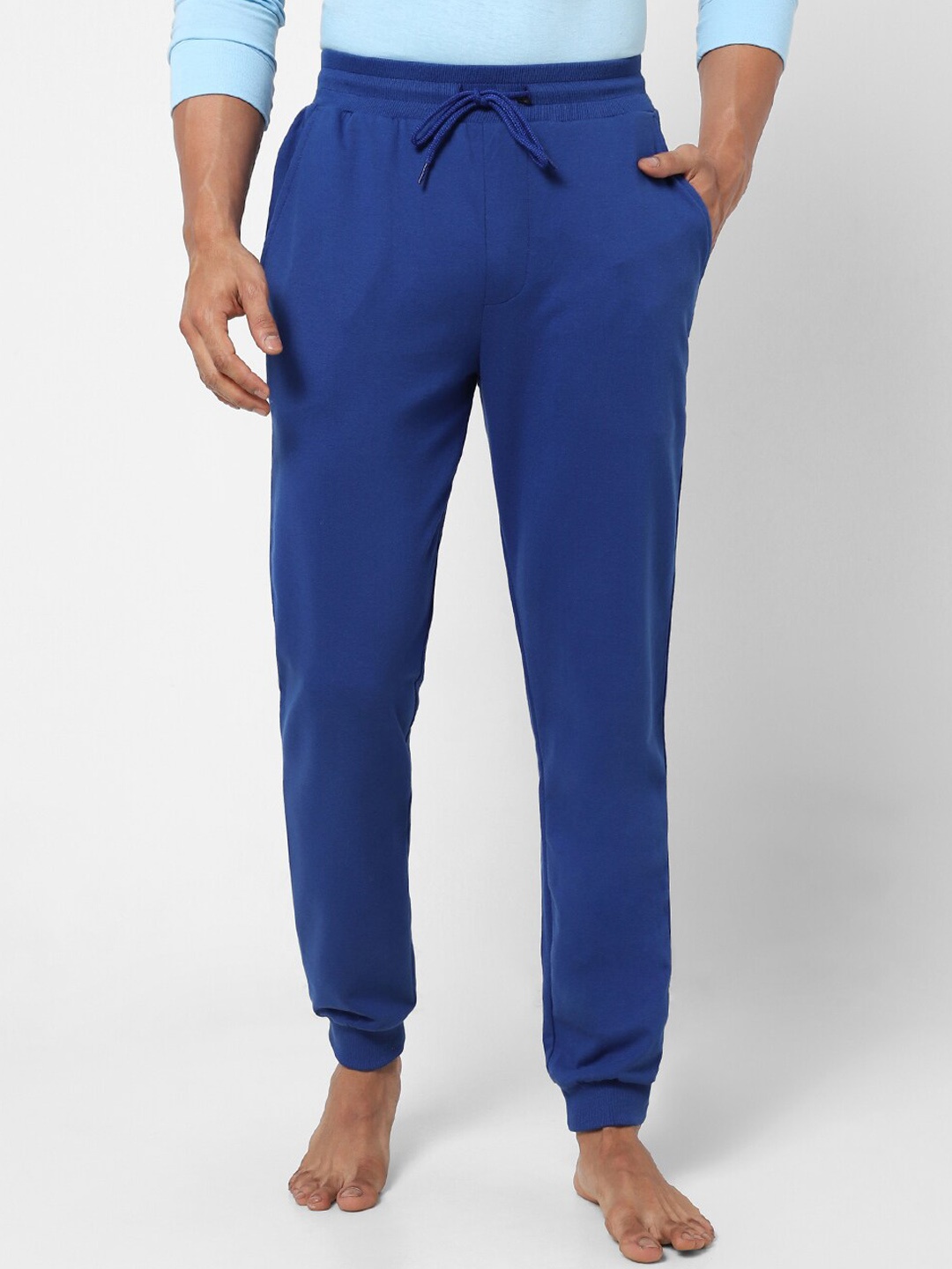 

Ajile by Pantaloons Men Slim-Fit Cotton Joggers, Blue