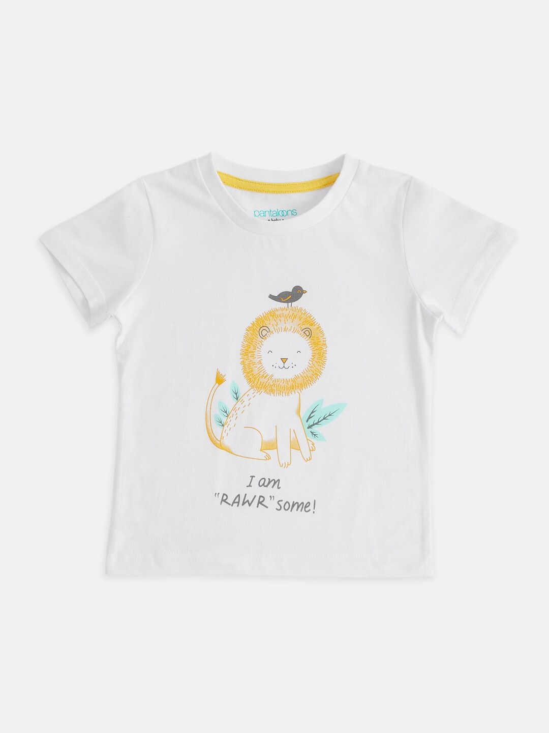 

Pantaloons Baby Infant Boys Graphic Printed Cotton T-shirt, White