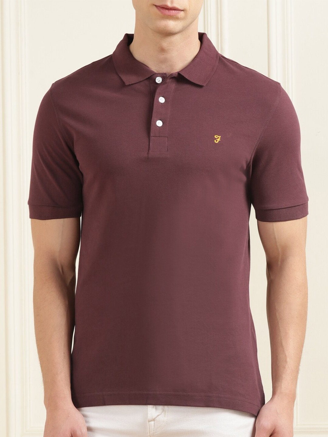 

Farah Polo Collar Regular Fit Cotton T-shirt, Red