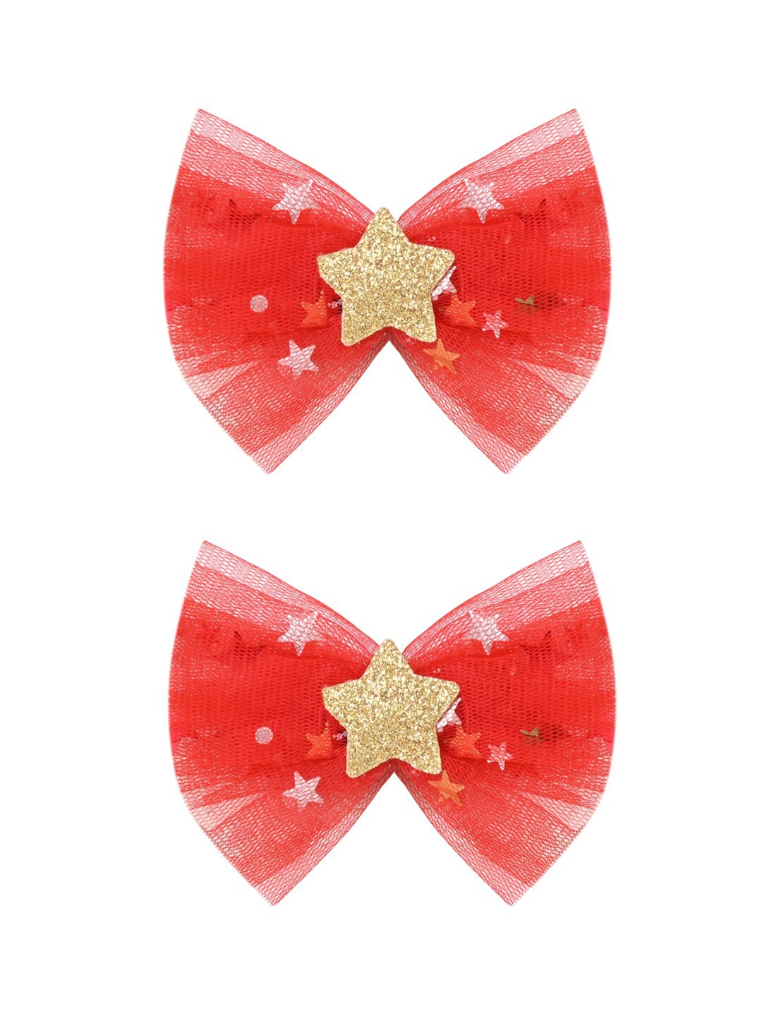 

Aye Candy Girls Set of 2 Embellished Alligator Hair Clip, Red