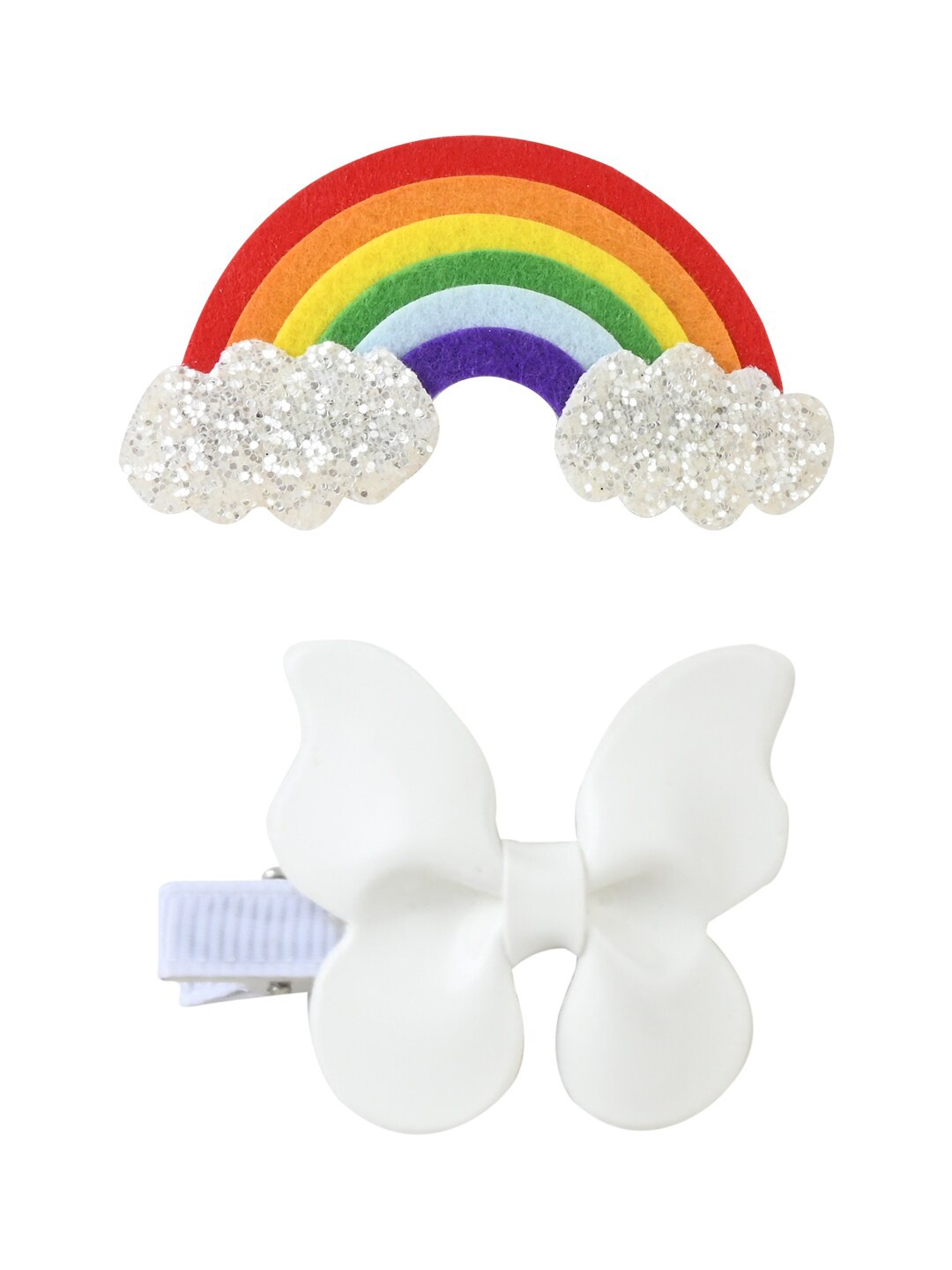 

Aye Candy Girls Set of 2 Embellished Alligator Hair Clip, White