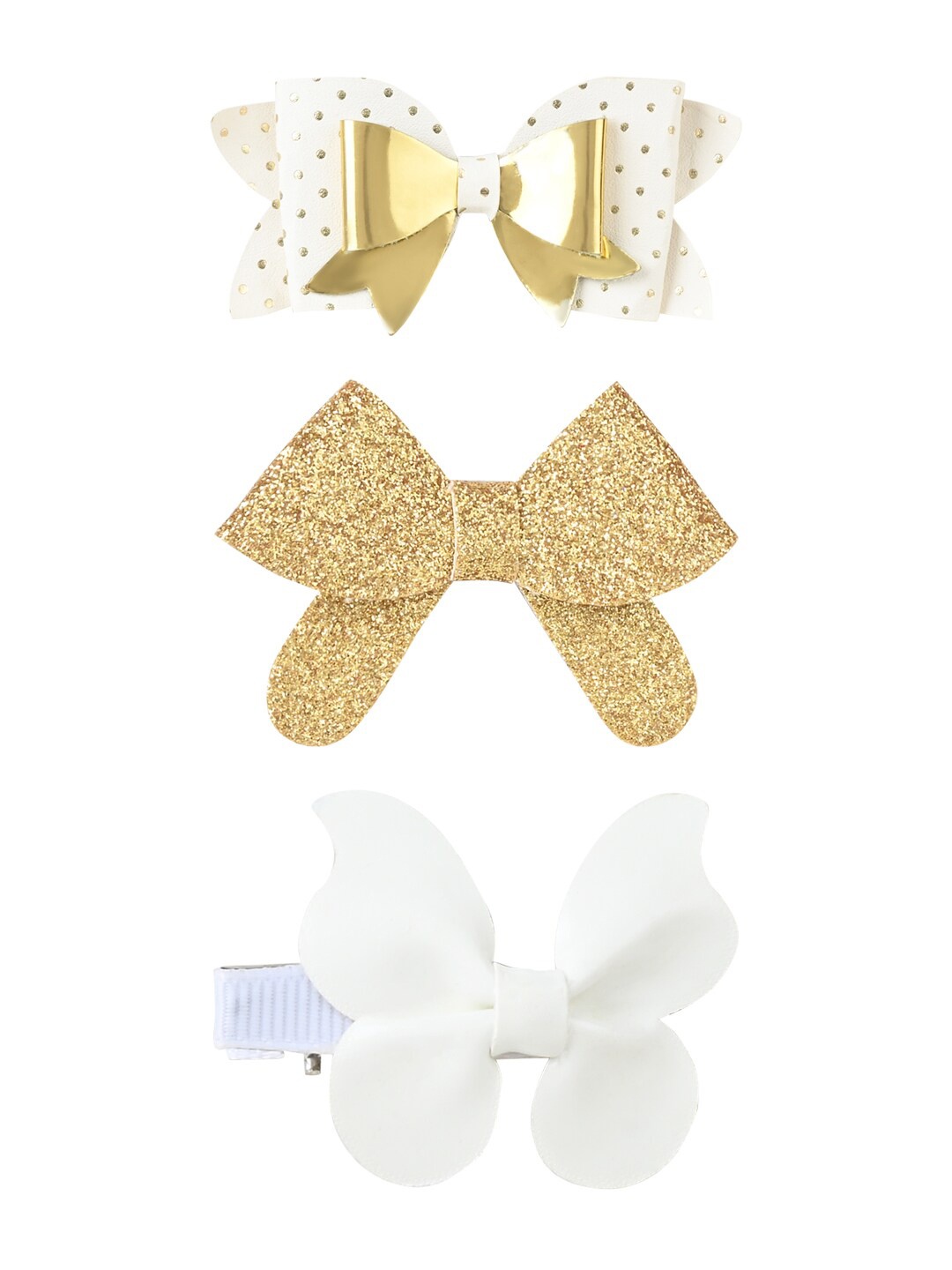 

Aye Candy Girls Set of 3 Alligator Hair Clip, White
