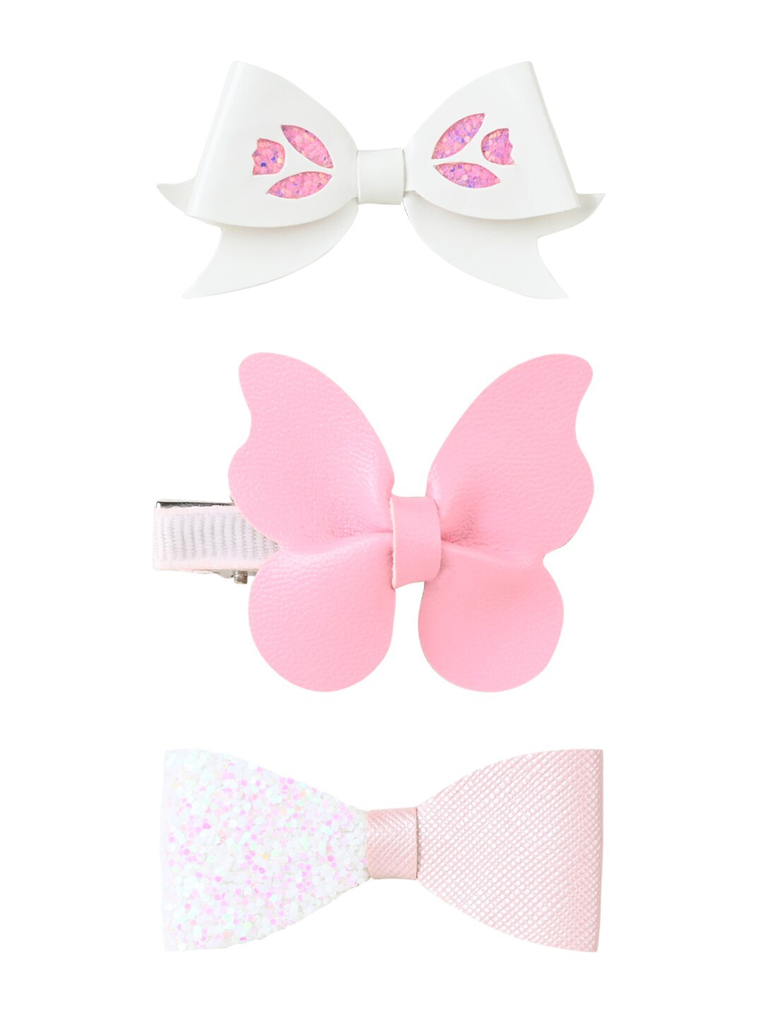 

Aye Candy Girls Set of 3 Embellished Alligator Hair Clip, Pink