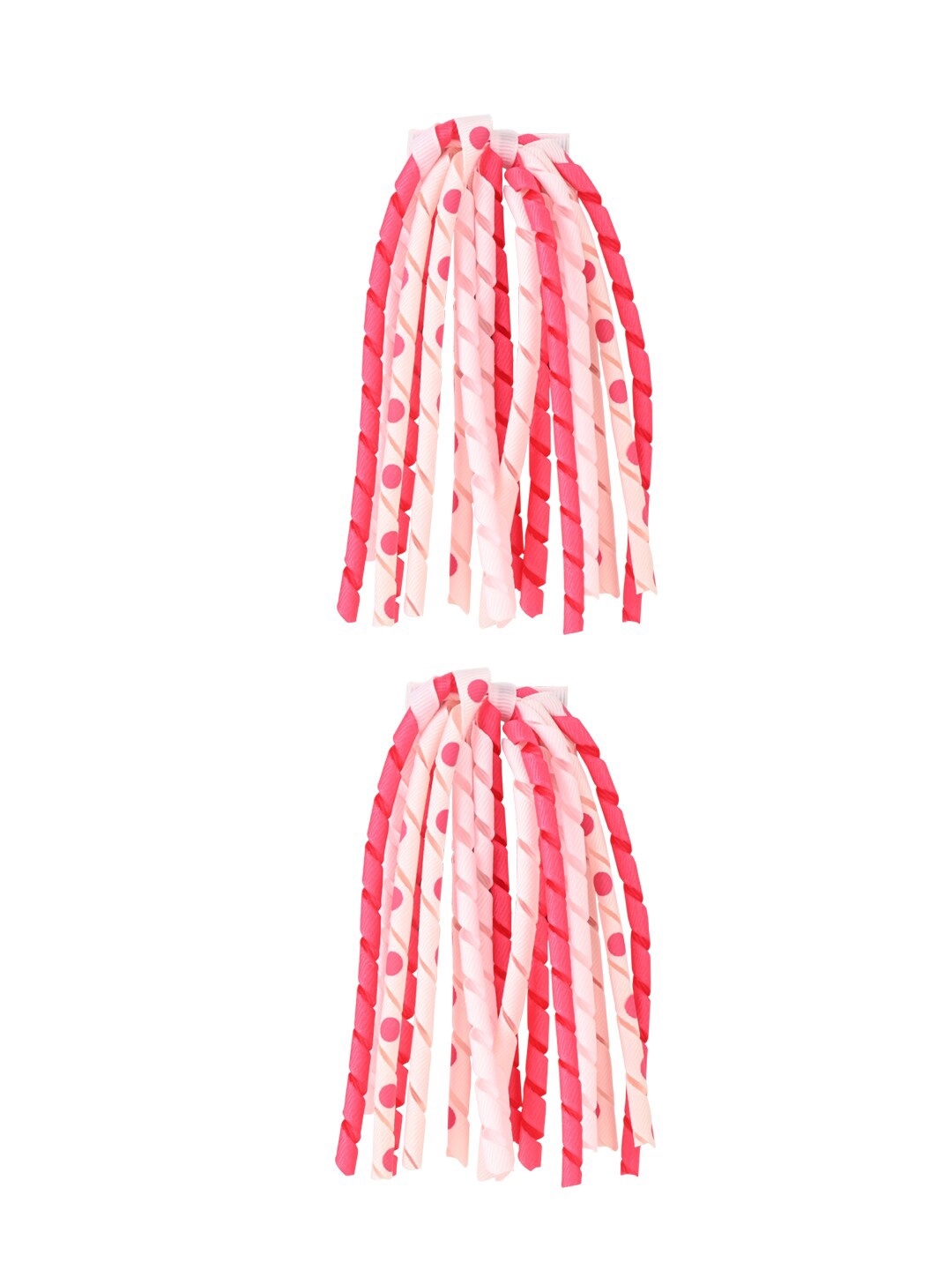 

Aye Candy Girls Set Of 2 Twirly Danglers Alligator Hair Clip, Pink