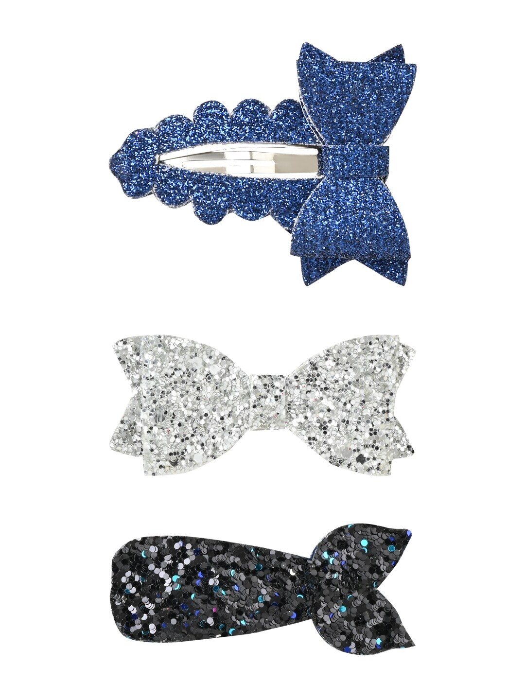 

Aye Candy Girls Set of 3 Embellished Alligator Hair Clip, Blue