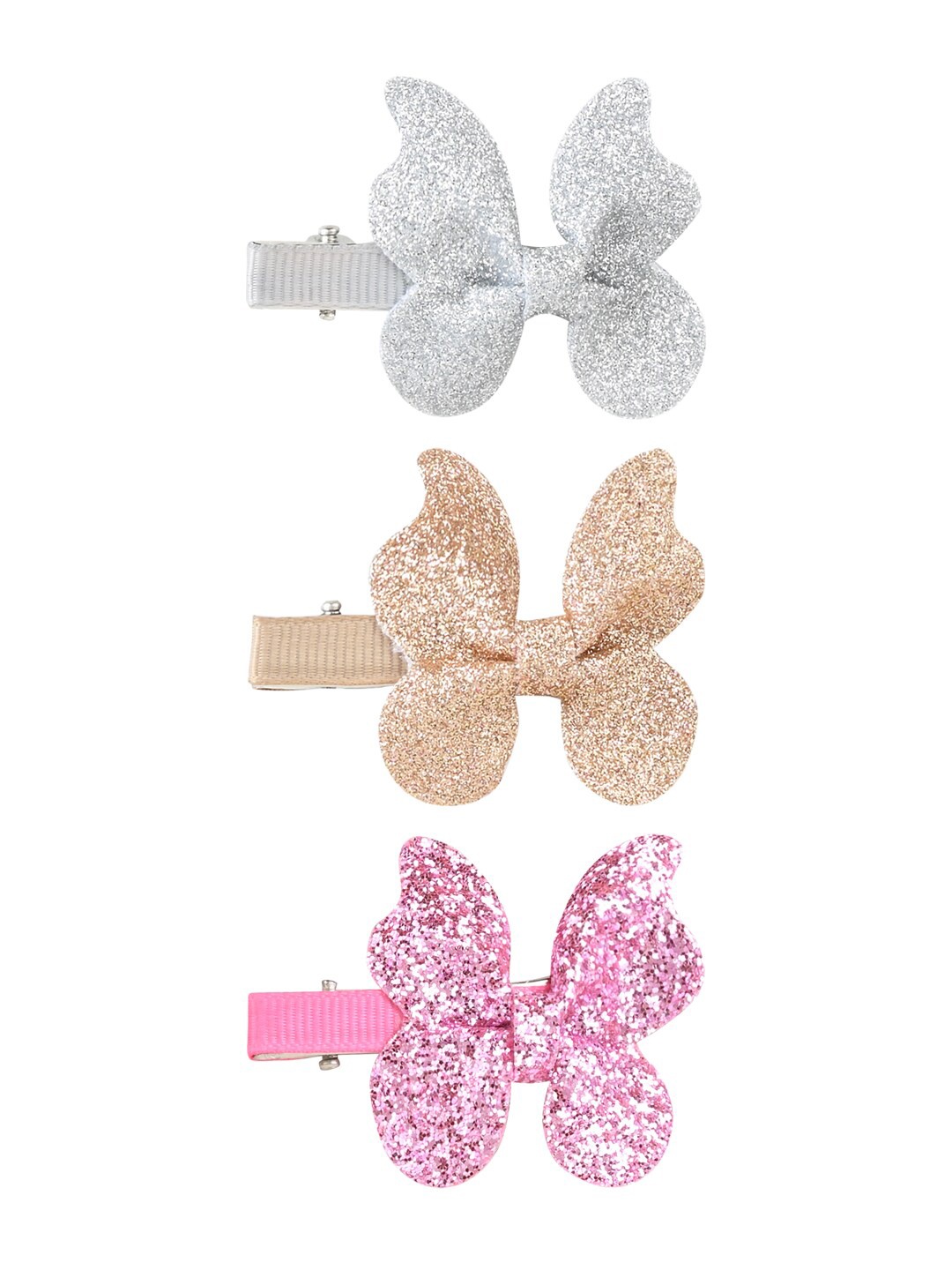 

Aye Candy Girls Set of 3 Embellished Tiny Butterflies Alligator Hair Clip, Gold