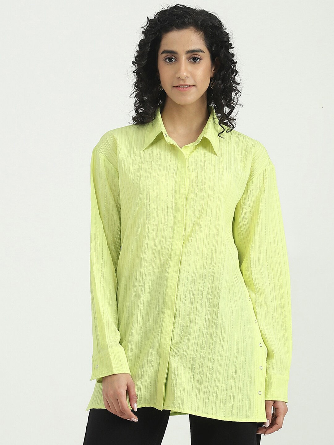 United Colors of Benetton Striped Casual Shirt, Yellow