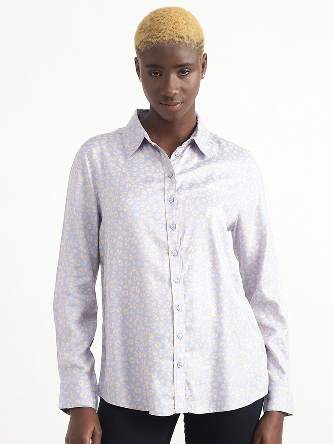 

United Colors of Benetton Floral Printed Casual Shirt, Purple