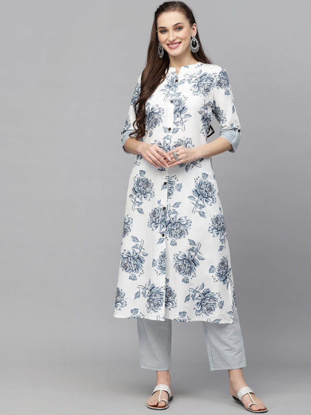 

Stylum Floral Printed Kurta, White