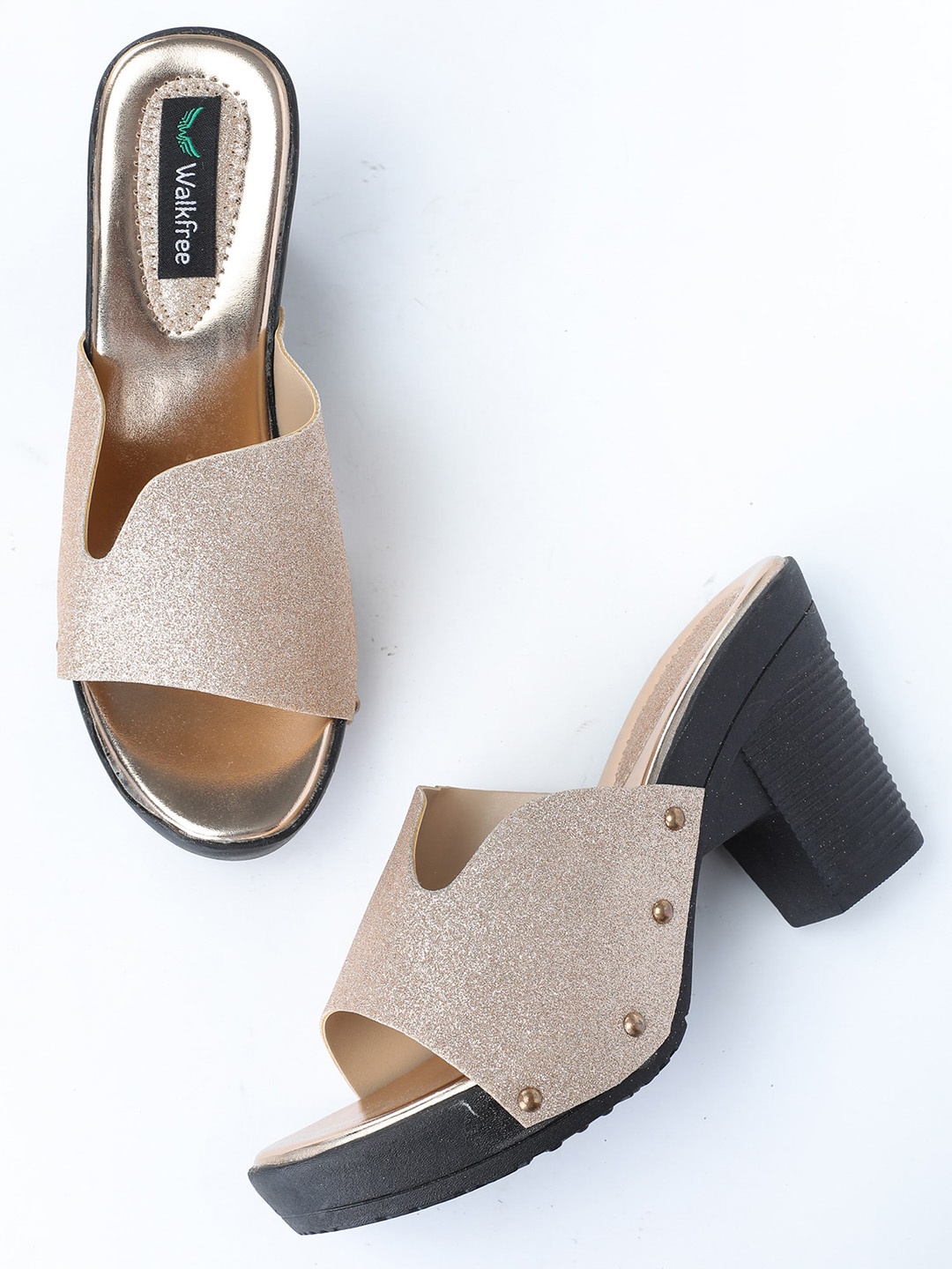 

Walkfree Embellished Open Toe Block Heels, Pink