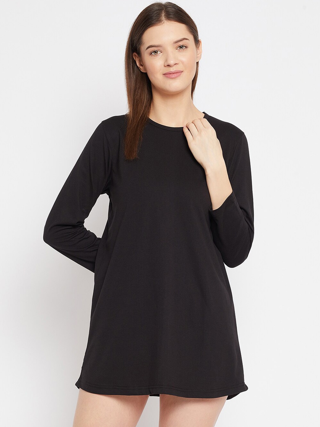 

FRENCH FLEXIOUS Cotton Lounge Tshirts, Black