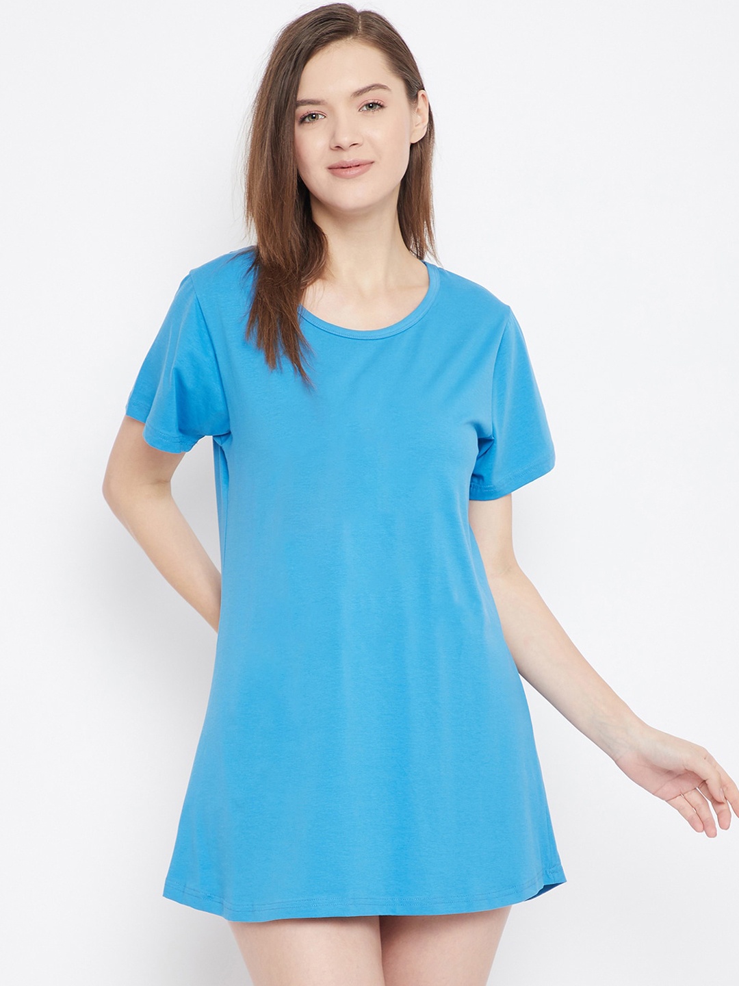 

FRENCH FLEXIOUS Cotton Lounge Tshirts, Blue