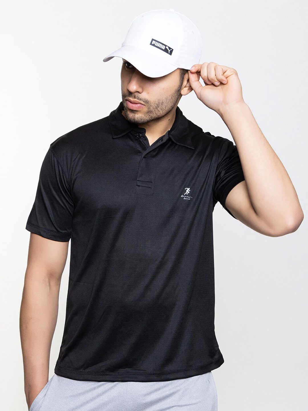 

ARMISTO Polo Collar Dry Fit T-shirt, Black