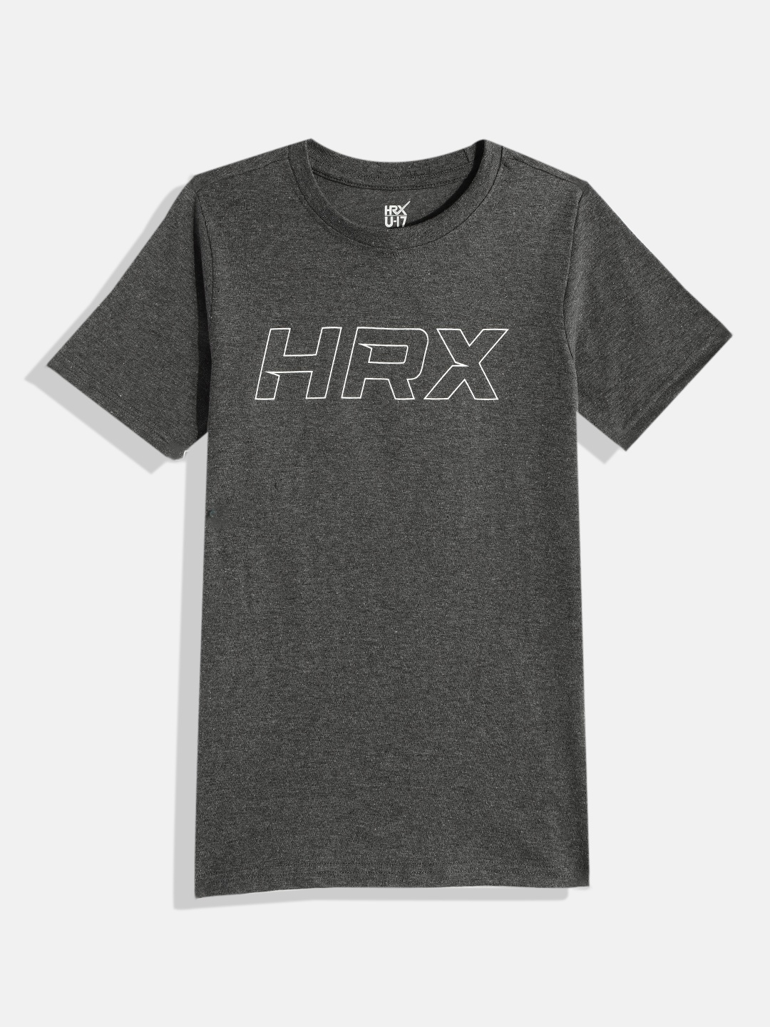 

HRX by Hrithik Roshan Boys Graphic Printed T-shirt, Charcoal