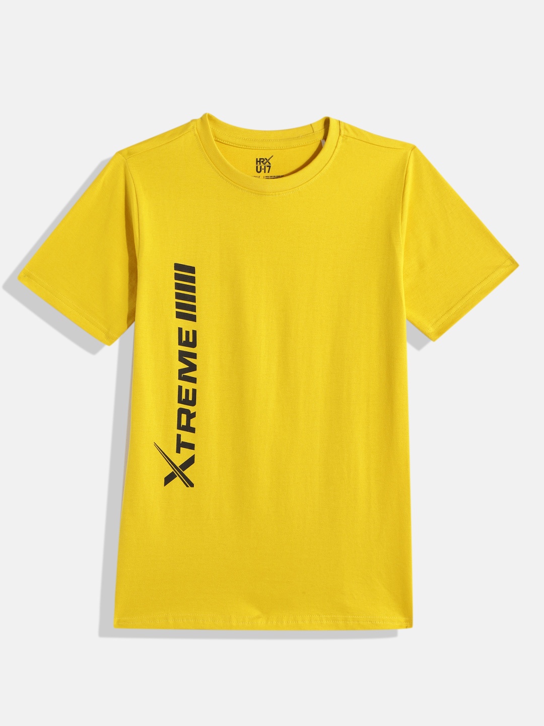 

HRX by Hrithik Roshan Boys Typography Printed T-shirt, Yellow