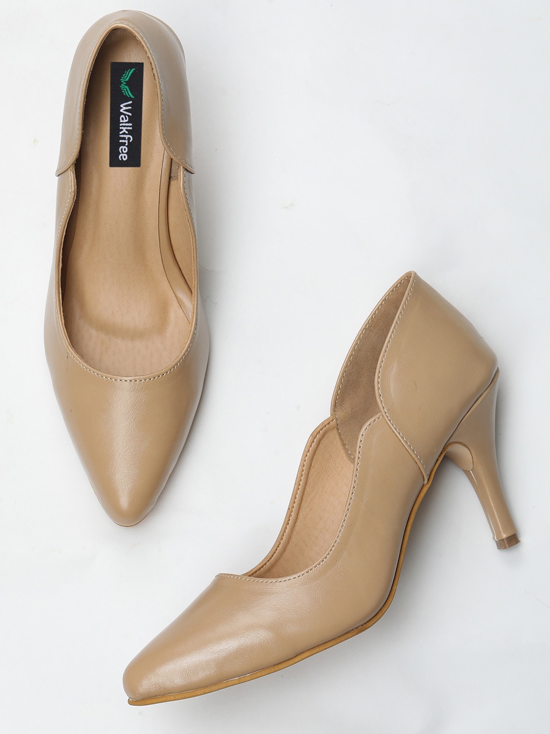 

Walkfree Pointed Toe Slim Heel Pumps, Beige